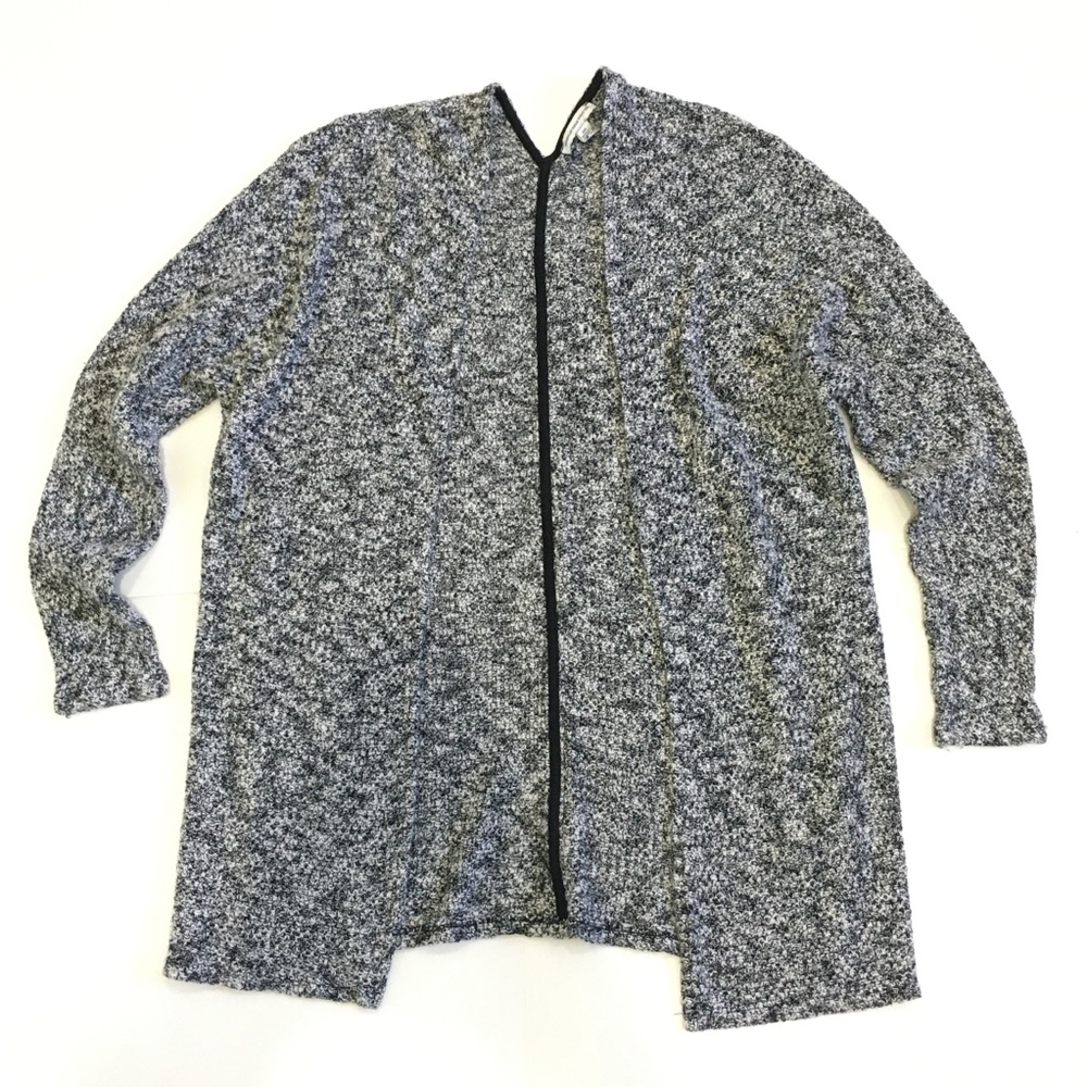 AMERICAN EAGLE Black & White Open Cardigan